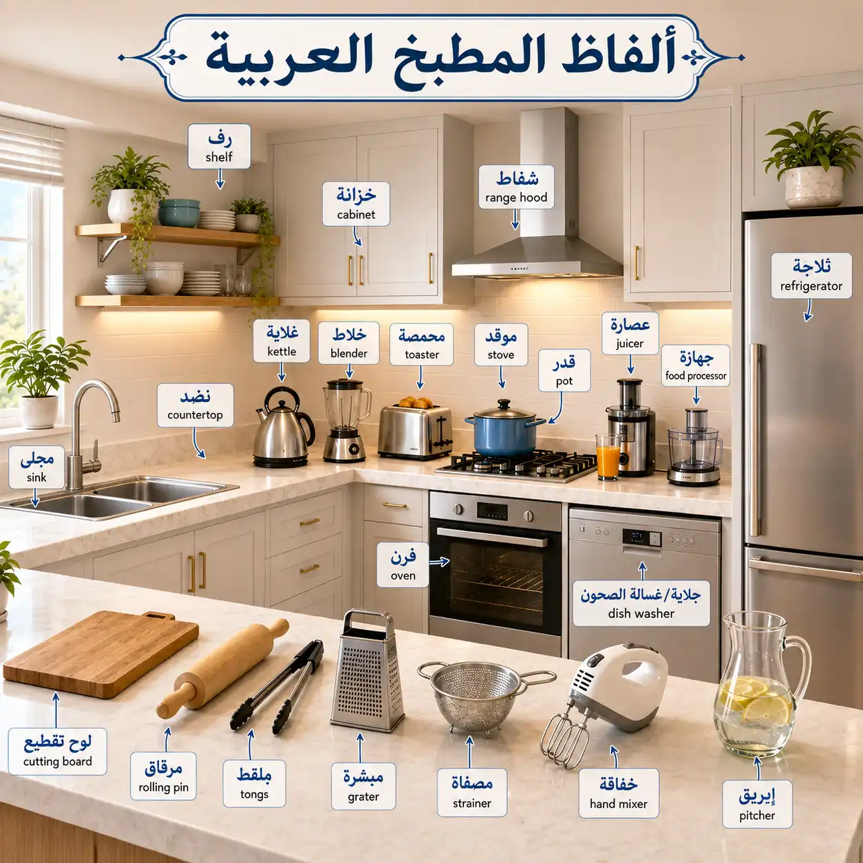 مفردات المطبخ (Kitchen vocabulary)